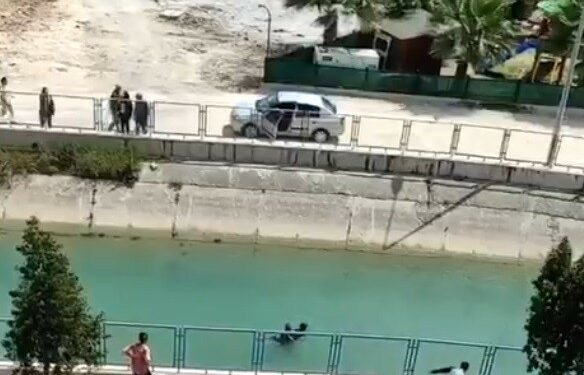 Suya düşen çocuğu yoldan geçen vatandaş kurtardı