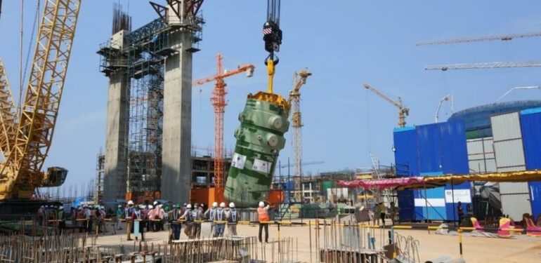 Kundankulam NGS’nin 3’üncü ünitesine reaktör kabı kuruldu