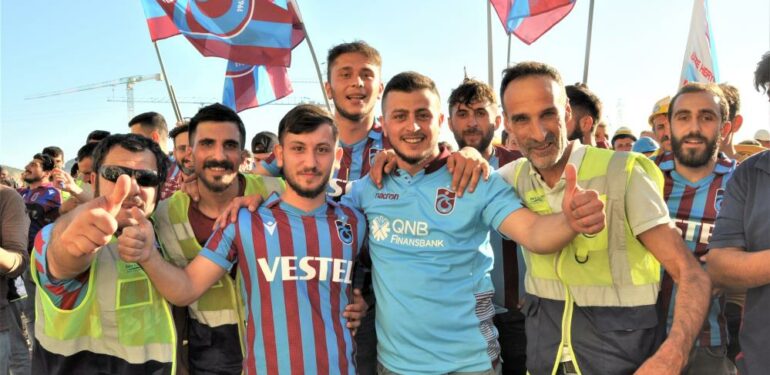 Nükleer santral inşaatında Trabzonspor’un şampiyonluğu kutlandı