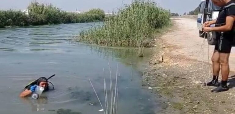 Araçla çarpılıp bıçaklanarak öldürülmüştü… Kurbağa adamlar, cinayet silahı bıçağı derede buldu