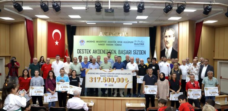 Akdeniz Belediyesinden amatör kulüplere 317 bin 500 TL destek