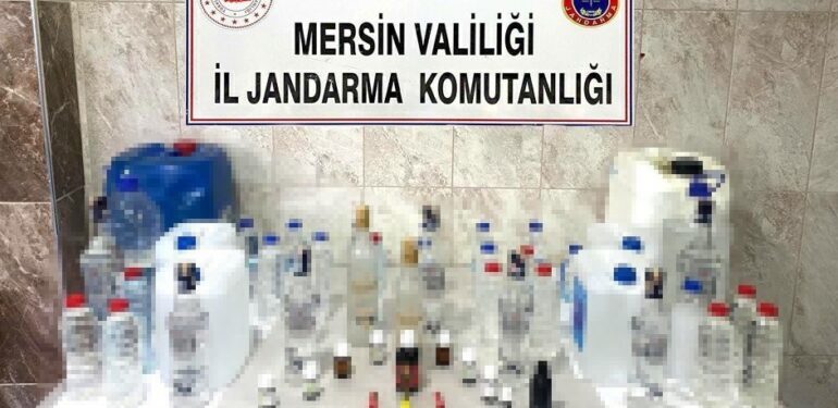 Mersin’de 70 litre sahte alkol ele geçirildi