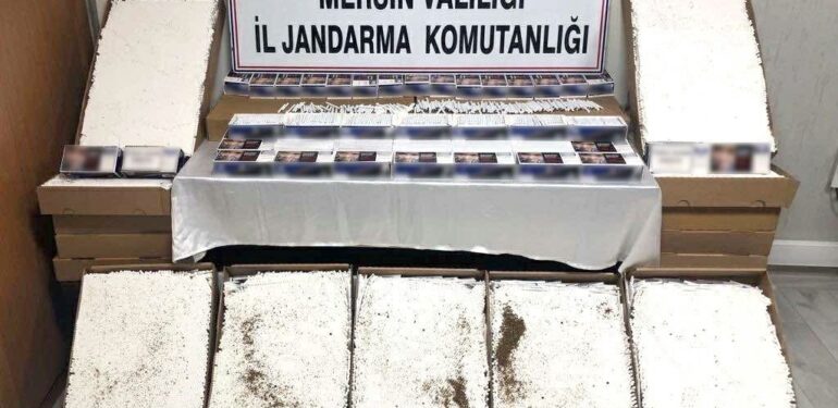 Mersin’de 110 bin adet kaçak makaron ele geçirildi