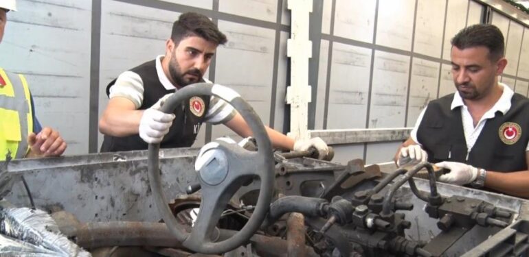 İTHALATI YASAK MOTOR BLOKLARI VE ŞANZIMANLAR ELE GEÇİRİLDİ