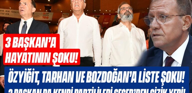 ÖZYİĞİT, TARHAN VE BOZDOĞAN’A ŞOK! 3 BAŞKAN DA SEÇER’DEN ÇİZİK YEDİ! 
