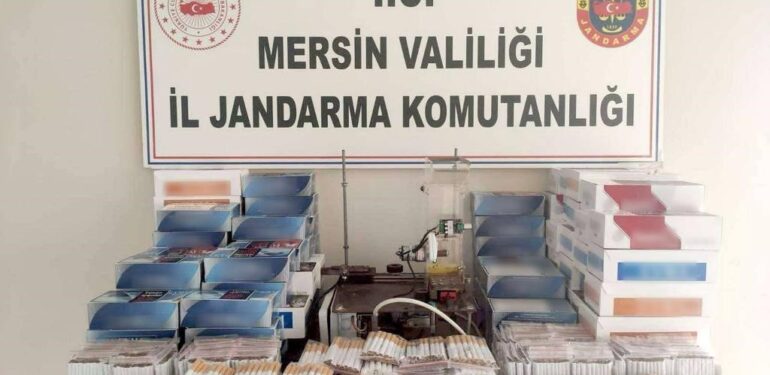 Mersin’de 100 bin kaçak makaron ele geçirildi