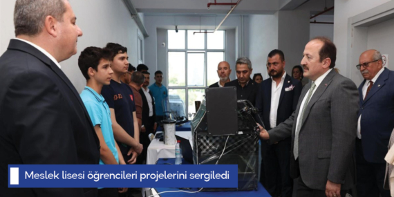 Meslek lisesi öğrencileri projelerini sergiledi