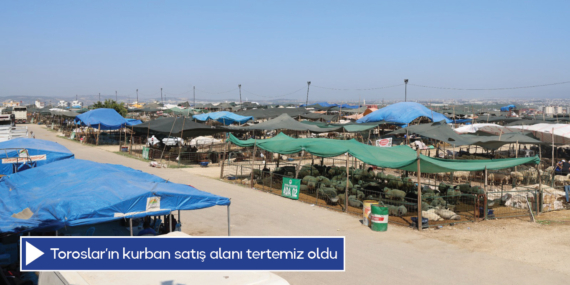 Toroslar’ın kurban satış alanı tertemiz oldu