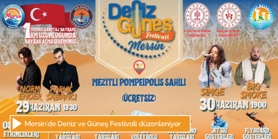 Mersin’de Deniz ve Güneş Festivali düzenleniyor