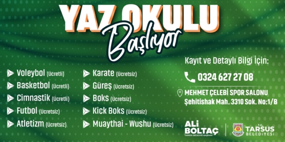 Tarsus’ta ‘Yaz Okulu’ kursları başladı