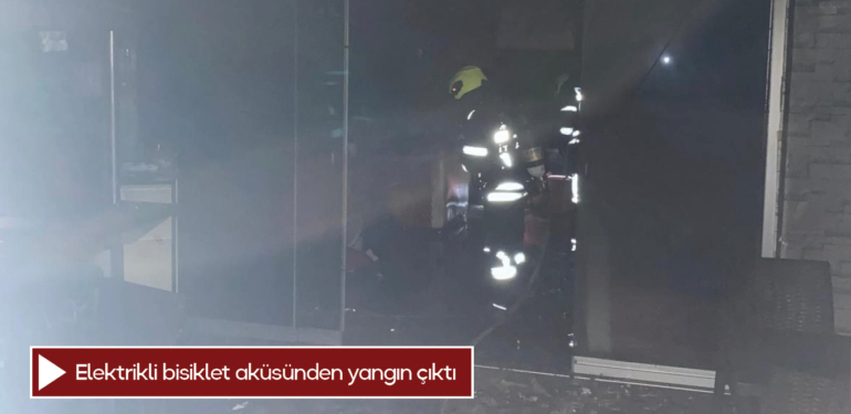 Mersin’de elektrikli bisiklet aküsünden yangın çıktı