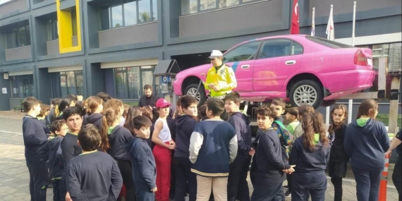 Mersin’de öğrencilere trafik güvenliği eğitimi verildi