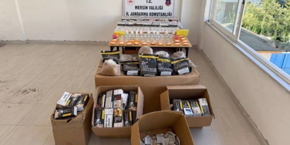 Mersin’de kaçak makaron operasyonu: 2 gözaltı, on binlerce ürüne el konuldu