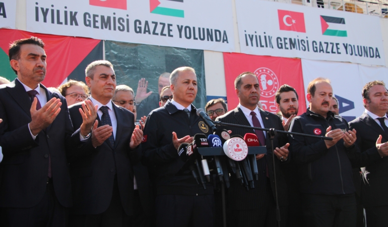Mersin’den Gazze’ye 17. “İyilik Gemisi”: Yerlikaya’dan “tarihin doğru tarafı” vurgusu