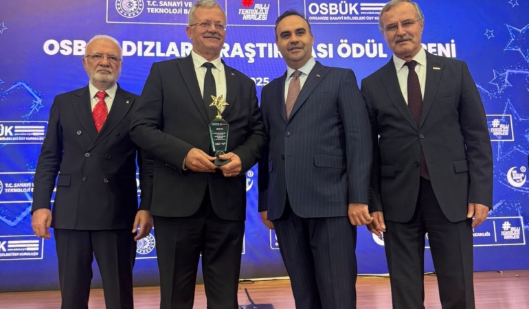 OSBÜK’ün “OSB Yıldızları”nda Mersin OSB’ye ödül