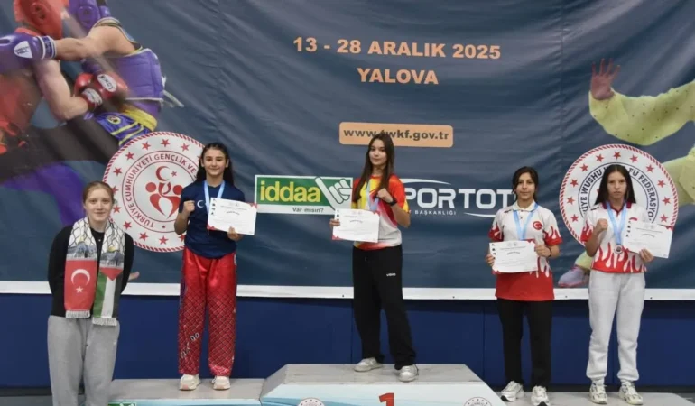 Mersin’den Wushu Kungfu Şampiyonasına Damga: 20 Madalyalı Büyük Başarı Filistinli Şehitlere İthaf Edildi