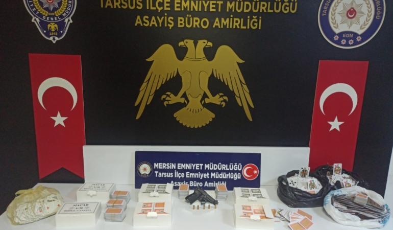 Tarsus’ta kahvehane ve derneklere kumar denetimi: 6 kişiye adli işlem