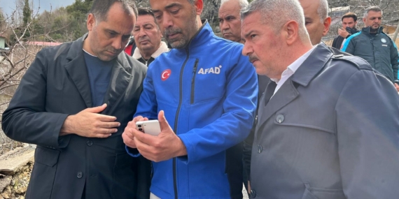 Kıratlı, heyelan bölgesinde incelemelerde bulundu