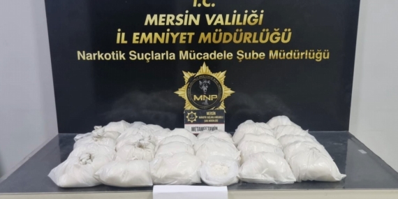Mersin’de depoya baskın: 27 kilodan fazla metamfetamin ele geçirildi