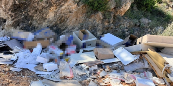 Çevreyi kirletenler fotokapan kamerasına böyle yakalandı
