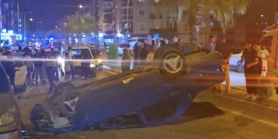 Kaza yapan araçtaki 3 kişi kaçtı, kısa sürede polise yakalandı