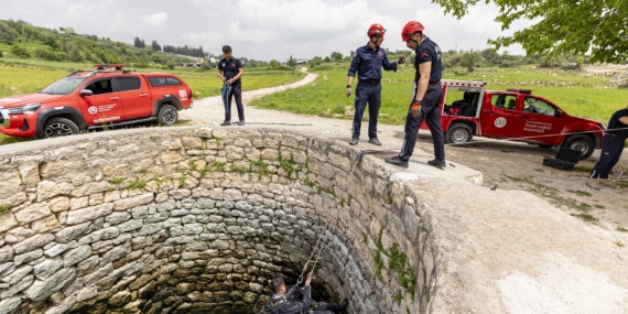 Mersin itfaiyesinden boğulma vakalarına karşı tatbikat