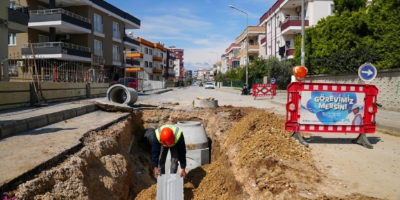Tarsus’ta yağmursuyu hattı çalışmaları tamamlandı