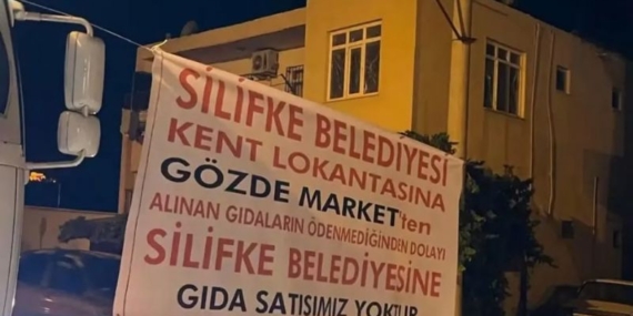 Silifke’de Kent Lokantası krizi: Ödemesini alamayan esnaf caddeye pankart astı