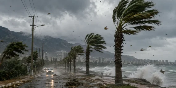 Mersin’in 3 ilçesi için kuvvetli rüzgâr uyarısı