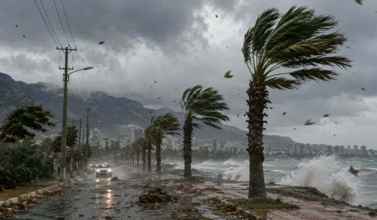 Mersin’in 3 ilçesi için kuvvetli rüzgâr uyarısı