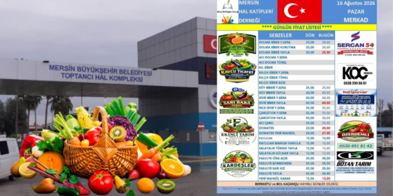 Mersin’de sebze fiyatları değişti! İşte 16 Ağustos hal fiyatları