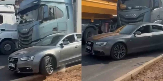 Mersin’de Tır ile Otomobil Arasında Yol Tartışması: Cam Kırma ve Kaçma